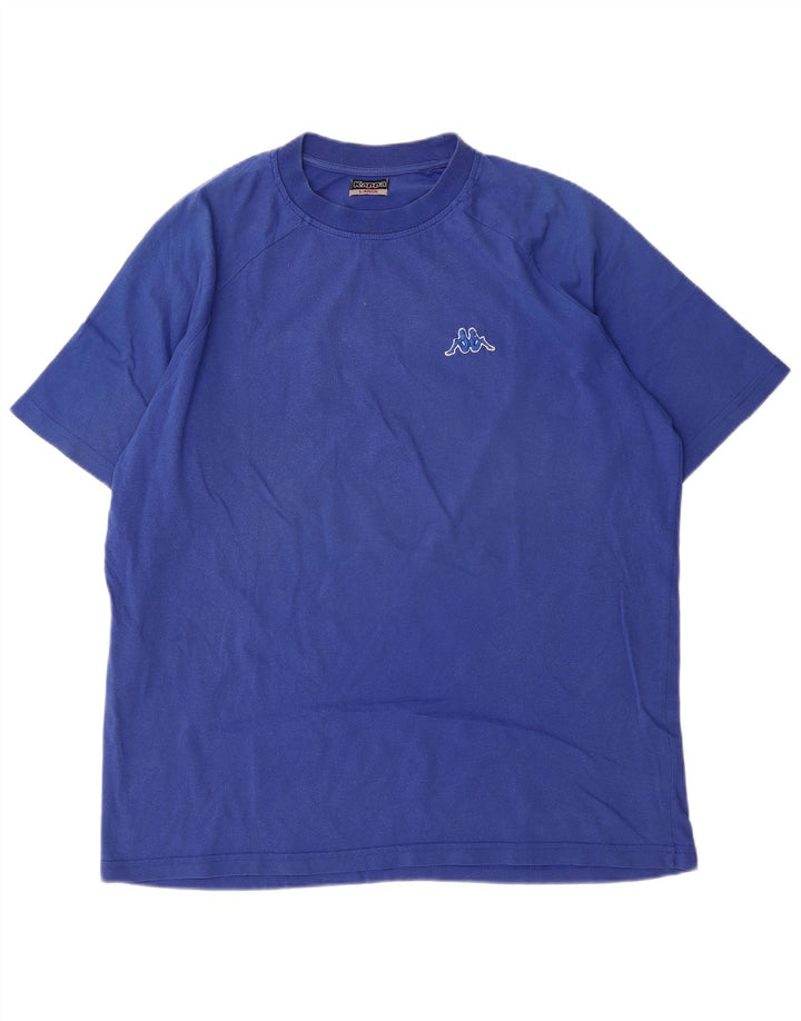 Kappa Mens T-Shirt Top Large Blue Cotton