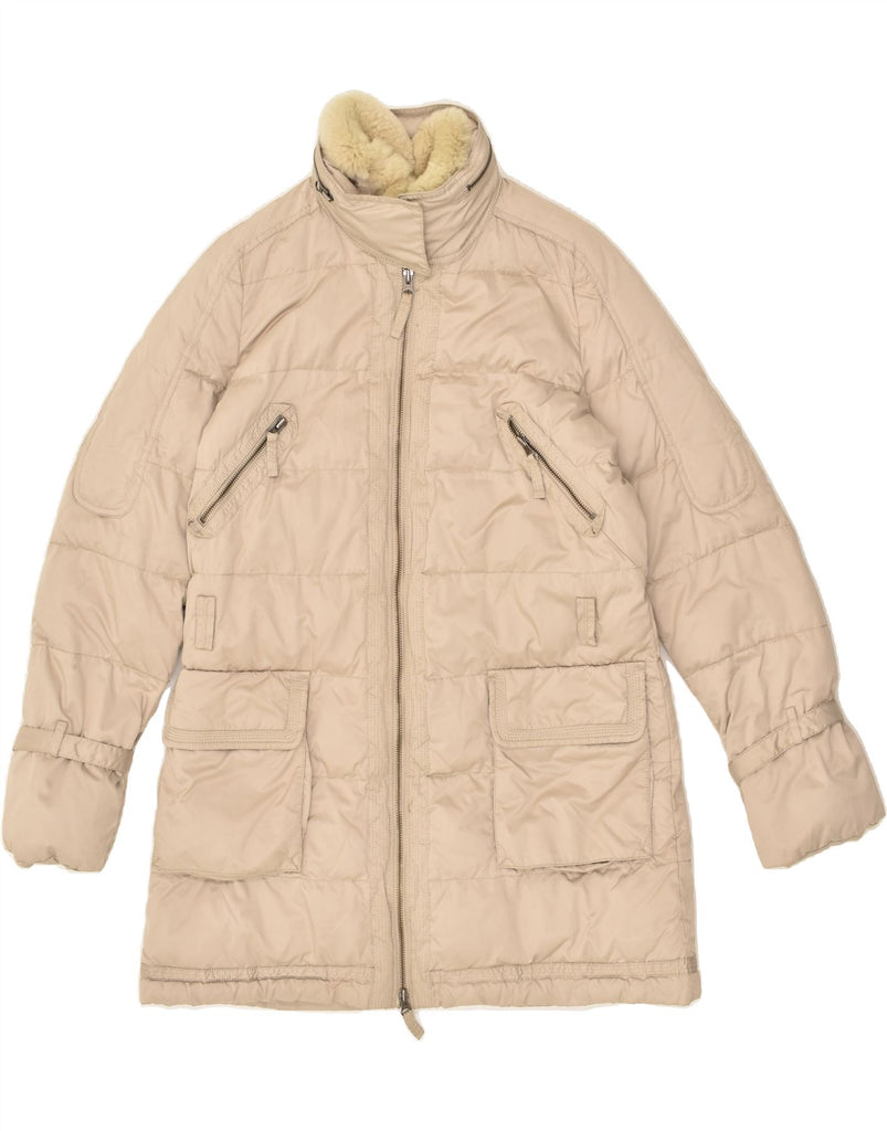 MARLBORO CLASSICS Womens Hooded Padded Coat EU 46 XL Beige Polyester | Vintage Marlboro Classics | Thrift | Second-Hand Marlboro Classics | Used Clothing | Messina Hembry 