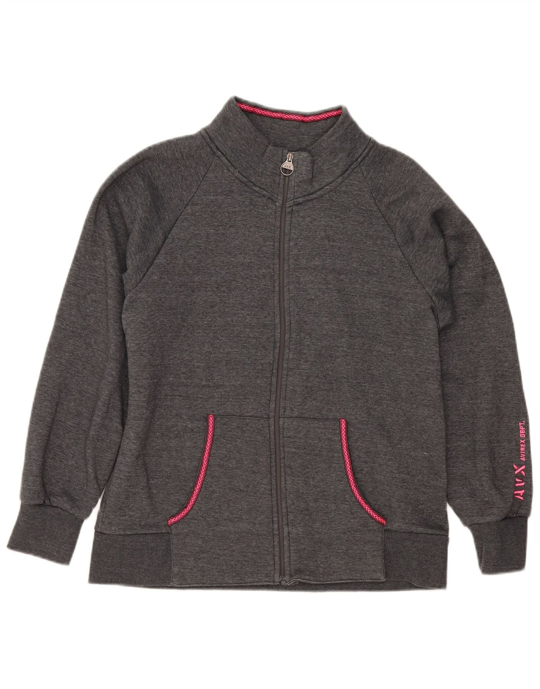 Avirex Womens Tracksuit Top Jacket UK 20 2XL Grey Cotton