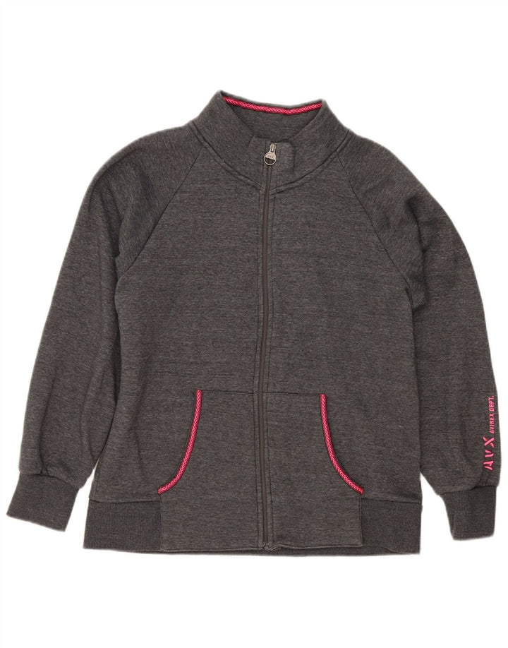 Avirex Womens Tracksuit Top Jacket UK 20 2XL Grey Cotton