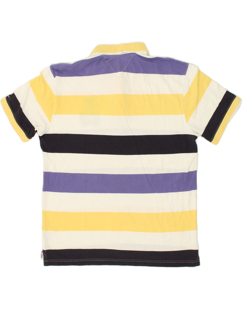 TOMMY HILFIGER Mens Polo Shirt 2XL Multicoloured Striped Cotton | Vintage Tommy Hilfiger | Thrift | Second-Hand Tommy Hilfiger | Used Clothing | Messina Hembry 