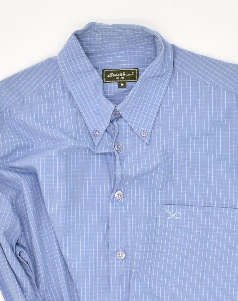 EDDIE BAUER Mens Shirt Medium Blue Check Cotton | Vintage Eddie Bauer | Thrift | Second-Hand Eddie Bauer | Used Clothing | Messina Hembry 