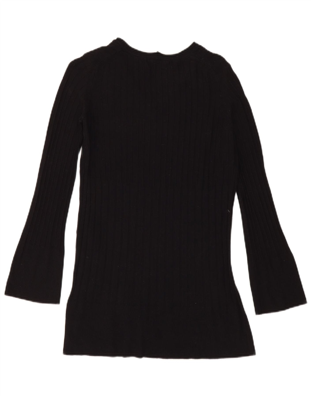 Marks & Spencer Womens V-Neck Jumper Sweater UK 8 Small  Black Viscose