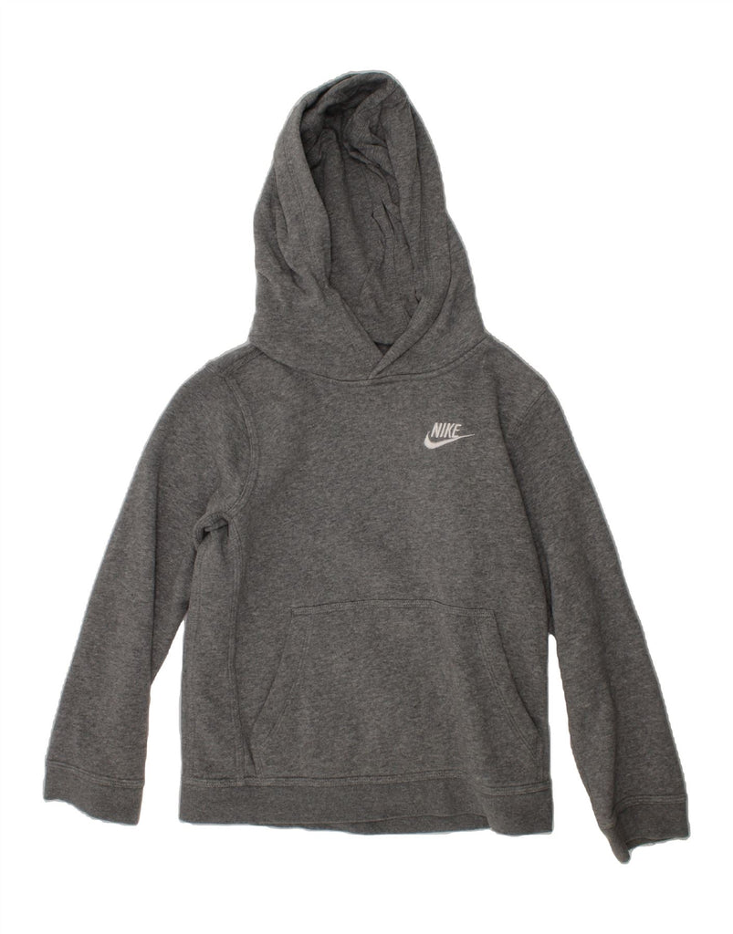 NIKE Boys Hoodie Jumper 8-9 Years Small Grey Cotton Vintage Nike and Second-Hand Nike from Messina Hembry 