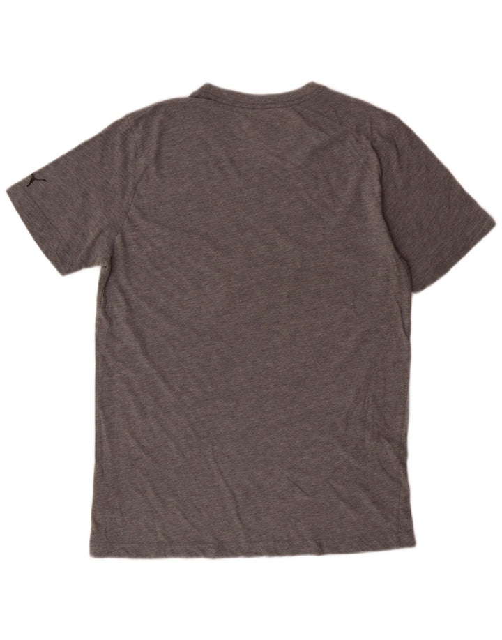 PUMA Mens Graphic T-Shirt Top Medium Grey Cotton