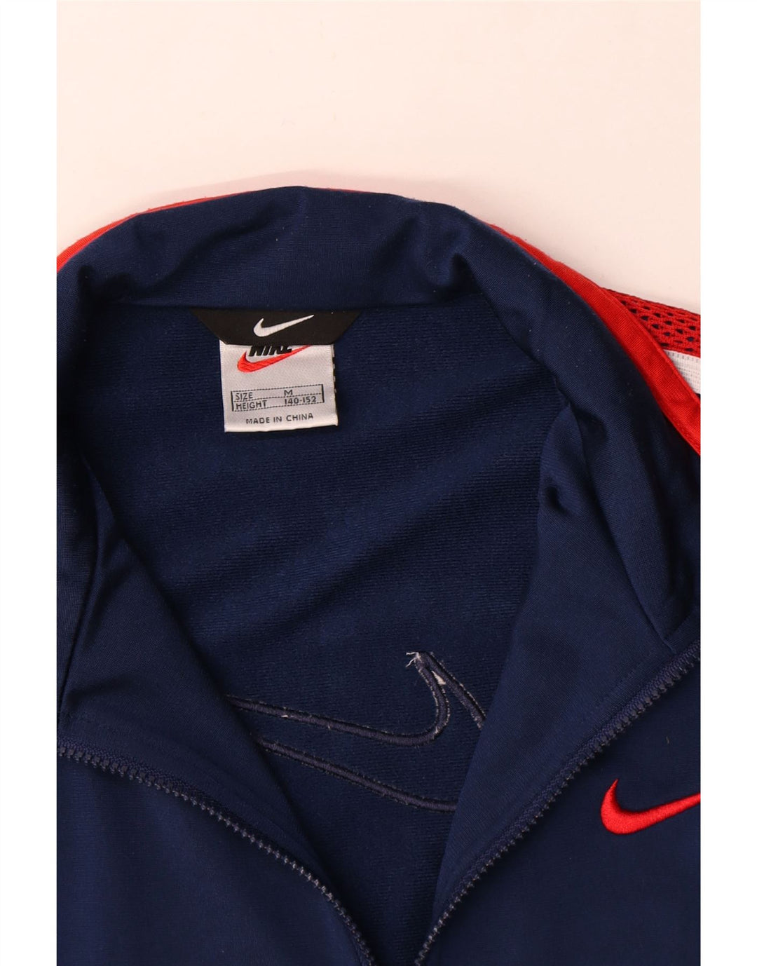 Nike Boys Tracksuit Top Jacket 10-11 Years Medium Navy Blue Colourblock