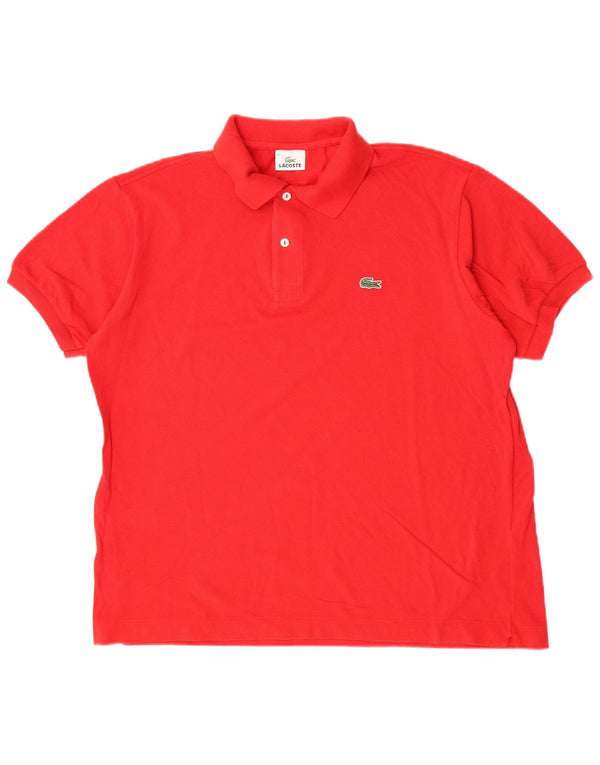 Lacoste Mens Polo Shirt Size 6 XL Red Cotton