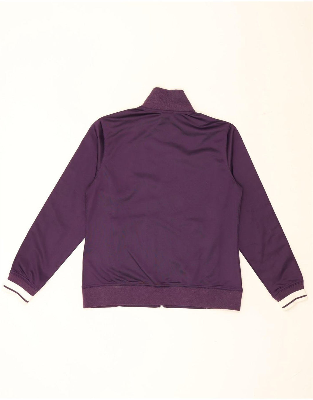 Asics Womens Tracksuit Top Jacket UK 14 Large Purple Colourblock Polyester