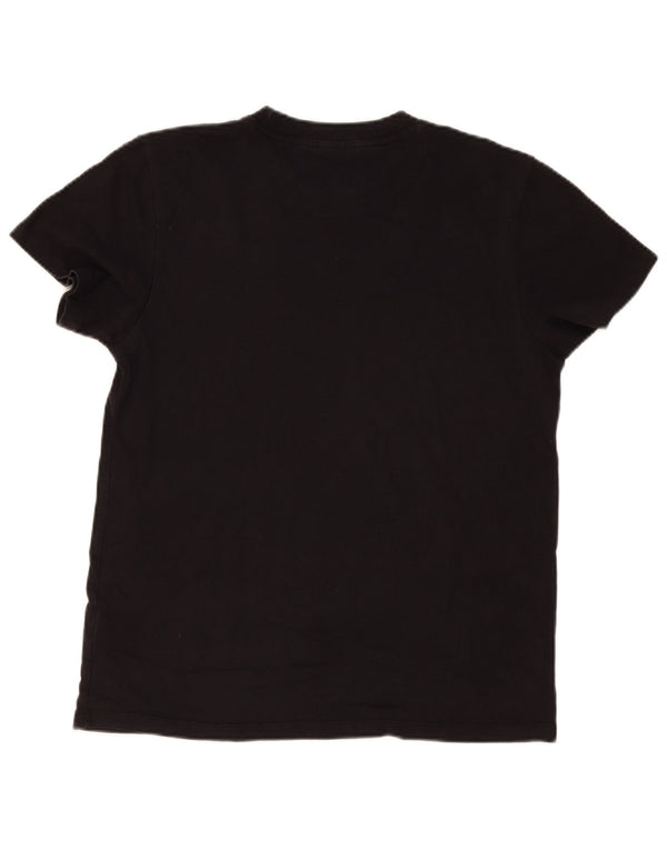 Adidas Womens Graphic T-Shirt Top UK 12 Medium Black Cotton