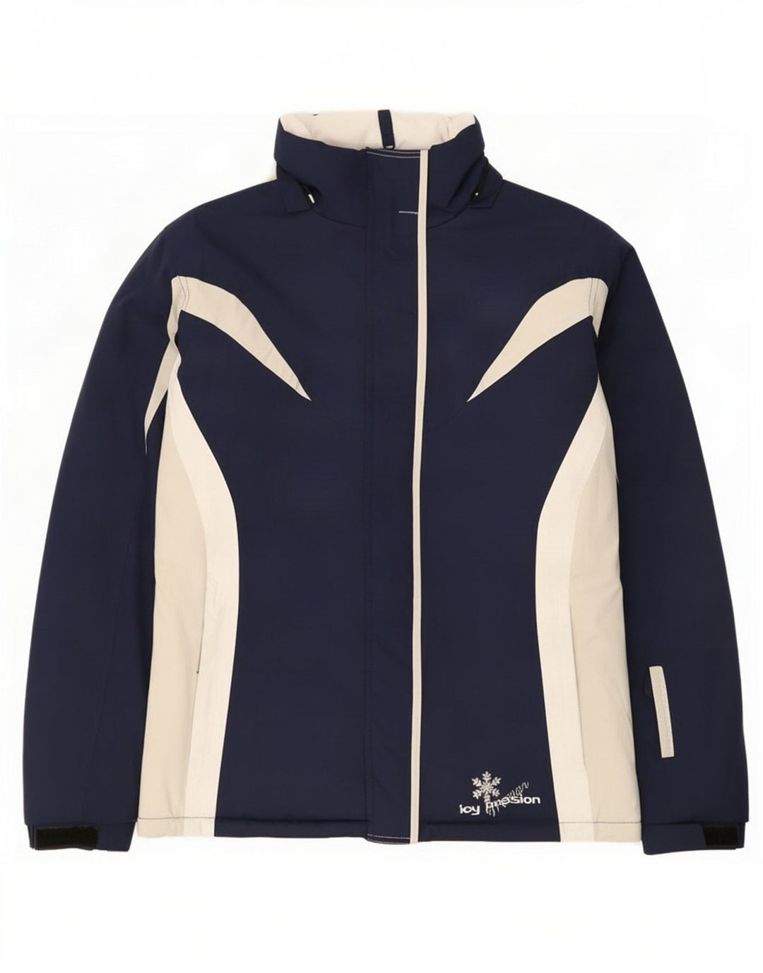 MC Kee's Womens Ski Jacket IT 44 Medium Navy Blue Colourblock