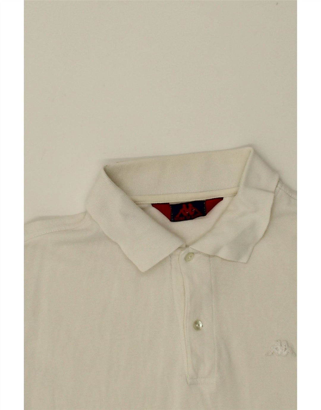 KAPPA Mens Polo Shirt XL White Cotton Vintage Kappa and Second-Hand Kappa from Messina Hembry 