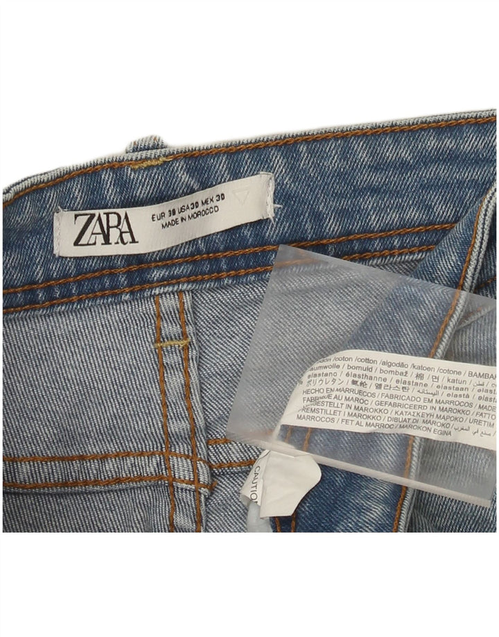 Zara Mens Denim Shorts EU 38 Small W30 Blue Cotton
