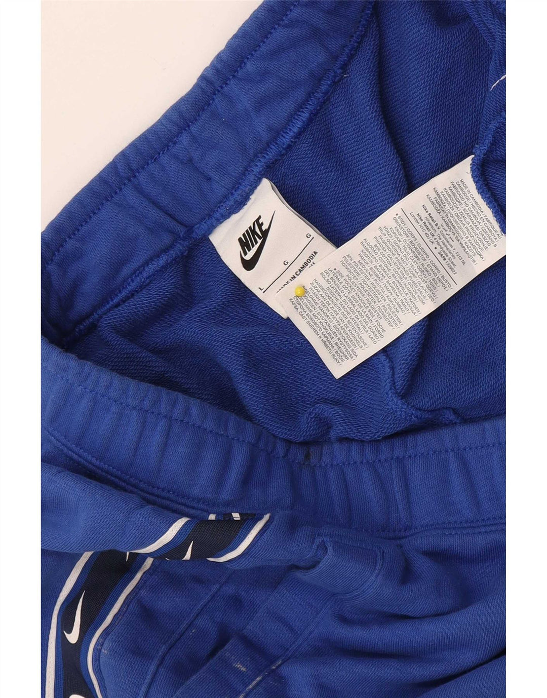 Nike Mens Graphic Sport Shorts Large Blue Colourblock Cotton