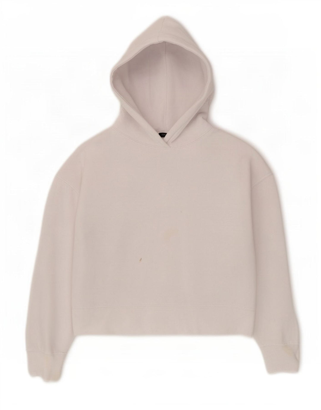 Zara Womens Oversized Hoodie Jumper UK 10 Small White Cotton