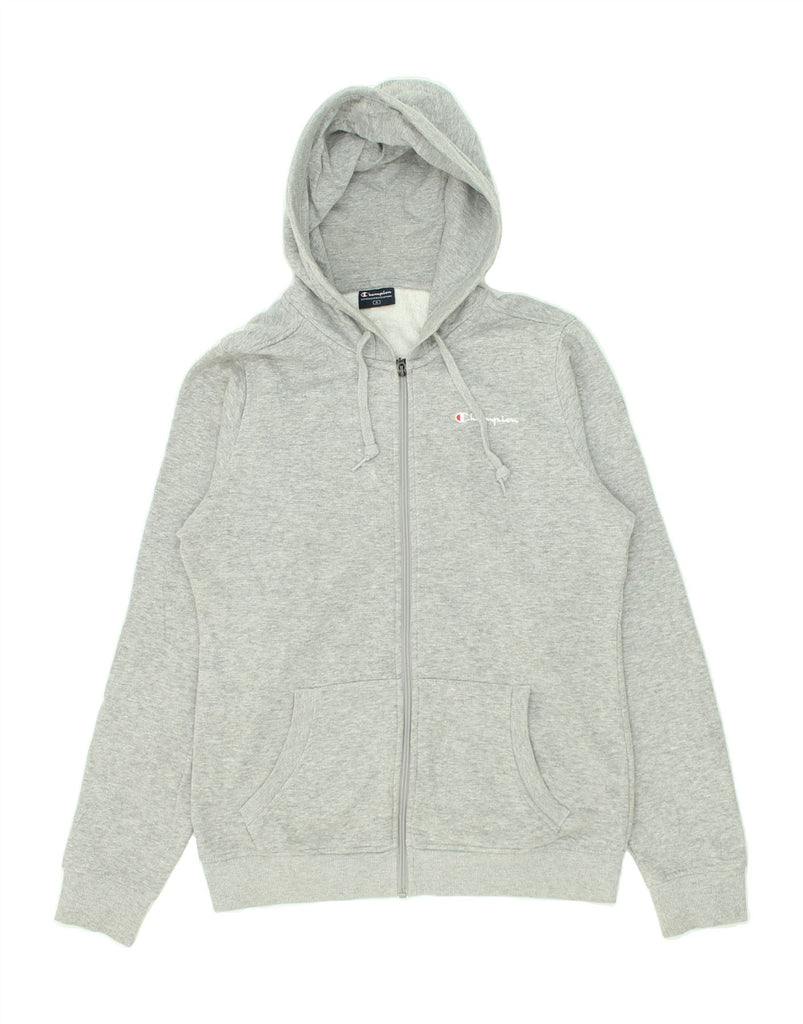 CHAMPION Mens Zip Hoodie Sweater Medium Grey Cotton | Vintage Champion | Thrift | Second-Hand Champion | Used Clothing | Messina Hembry 