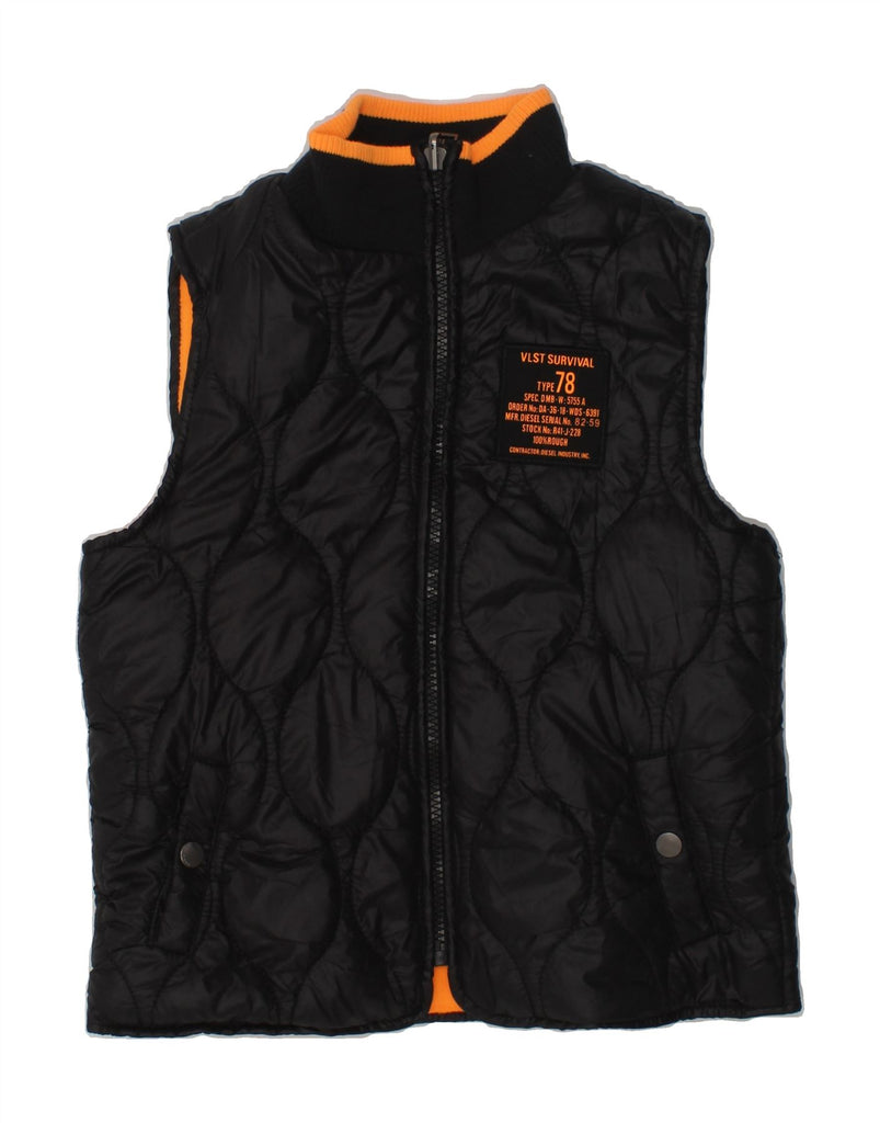 DIESEL Boys Padded Gilet 6-7 Years Black Nylon | Vintage Diesel | Thrift | Second-Hand Diesel | Used Clothing | Messina Hembry 