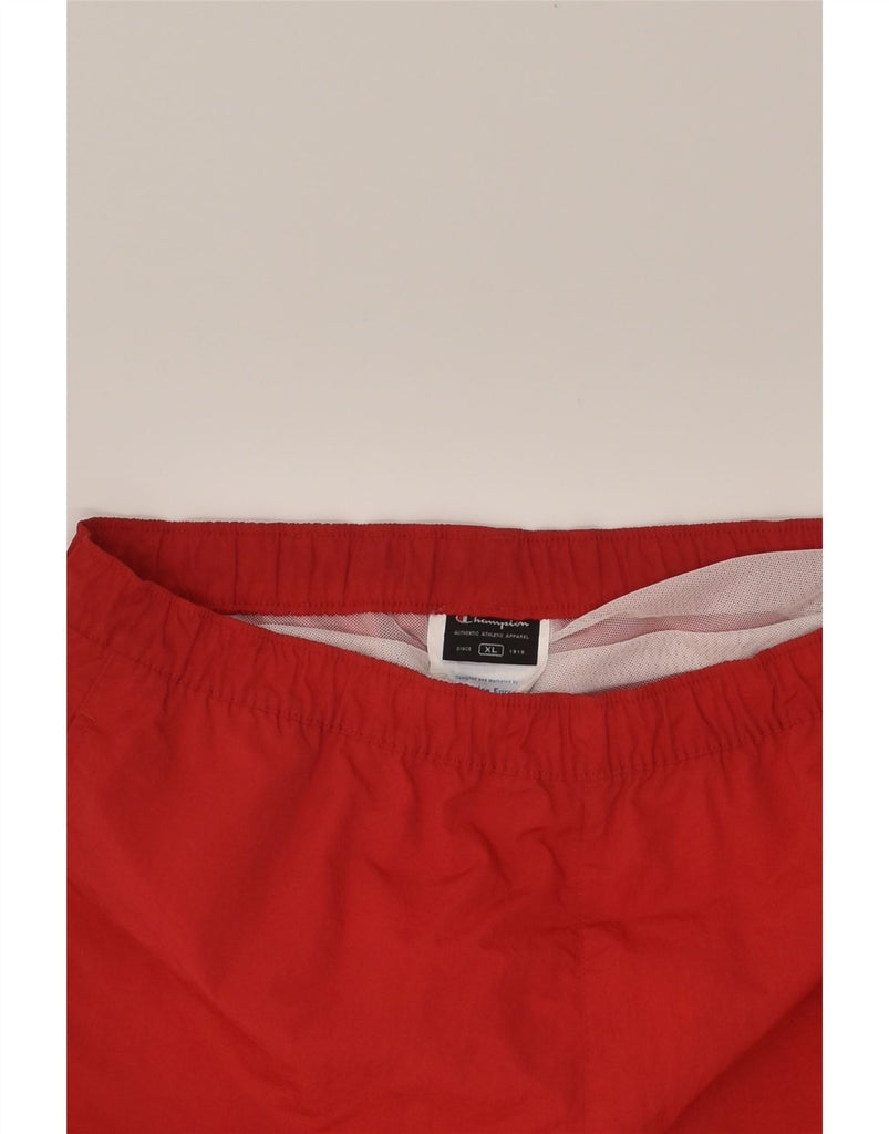 CHAMPION Mens Sport Shorts XL Red Polyamide | Vintage Champion | Thrift | Second-Hand Champion | Used Clothing | Messina Hembry 