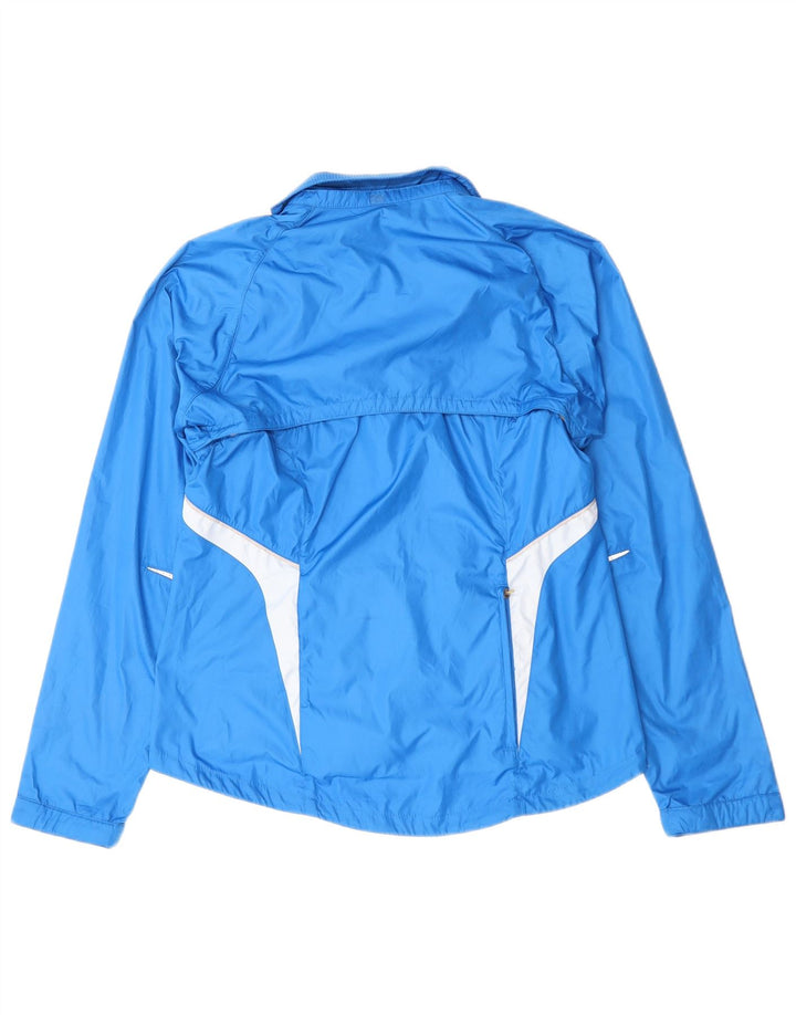 Nike Womens Rain Jacket UK 10/12 Medium Blue Colourblock Polyester