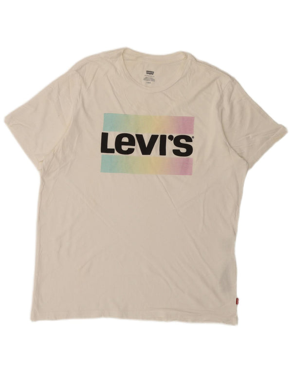Levi's Mens Graphic T-Shirt Top Large White Cotton