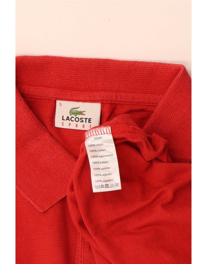 Lacoste Mens Polo Shirt Size 5 Large Red Cotton