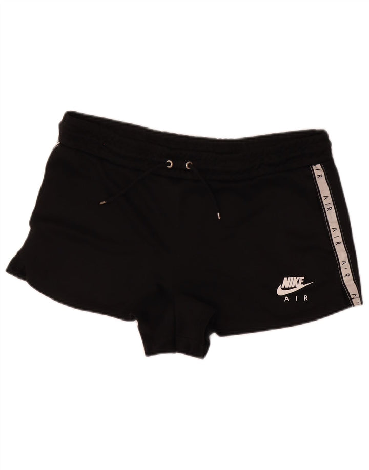 Nike Womens Graphic Sport Shorts UK 14 Medium Black Colourblock Polyester
