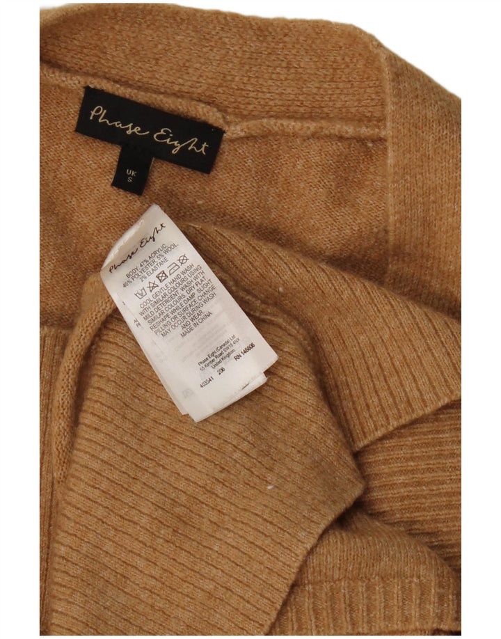 PHASE EIGHT Womens Oversized Cardigan Sweater UK 10 Small Beige Acrylic