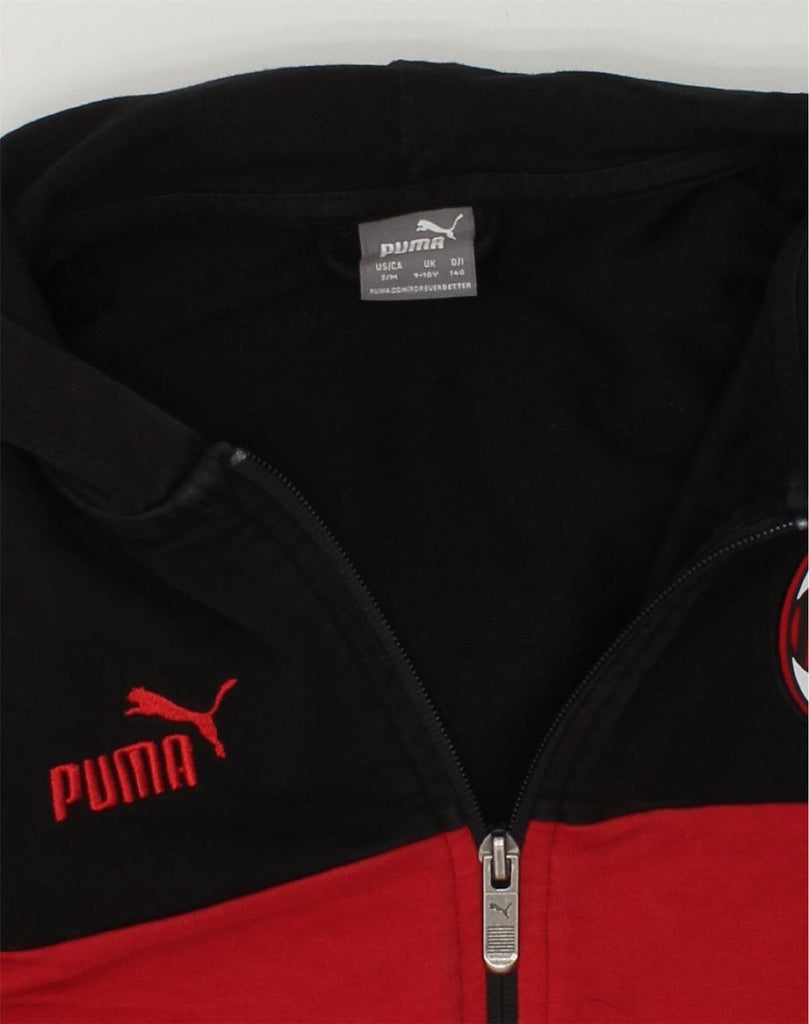 PUMA Boys Zip Hoodie Sweater 9-10 Years Black Colourblock | Vintage Puma | Thrift | Second-Hand Puma | Used Clothing | Messina Hembry 