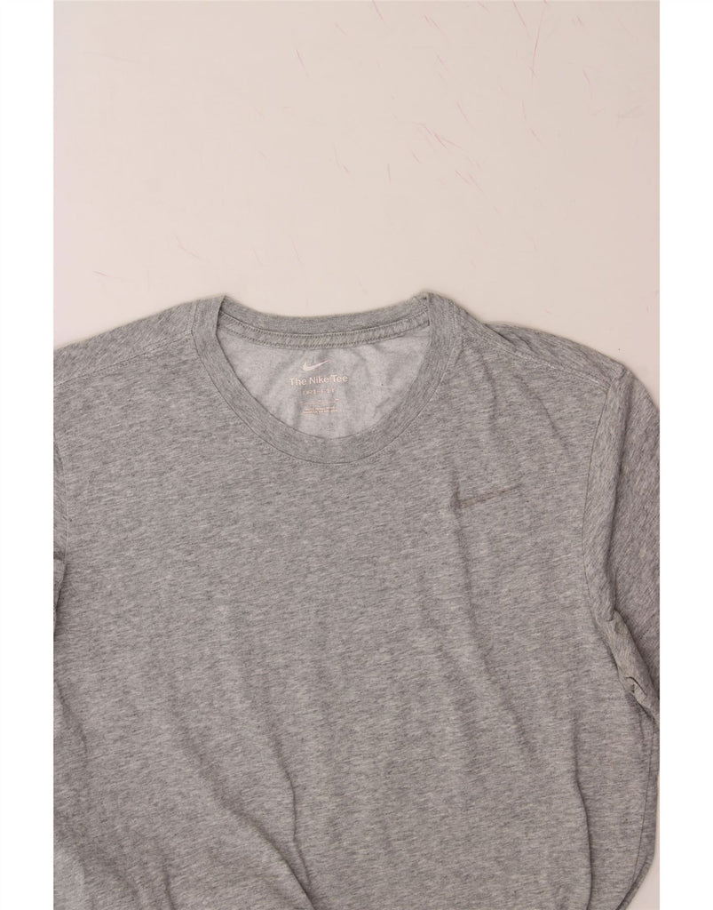 NIKE Mens Dri Fit T-Shirt Top Medium Grey Cotton Vintage Nike and Second-Hand Nike from Messina Hembry 