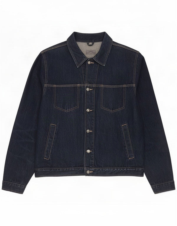 Jep's Mens Denim Jacket UK 42 XL Navy Blue Cotton
