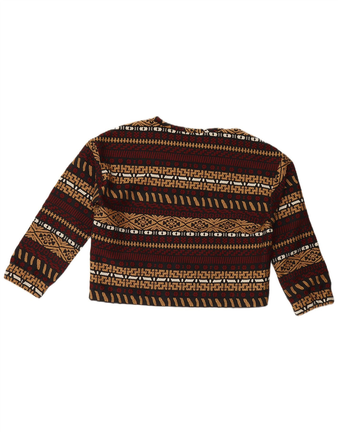 Zara Womens Sweatshirt Jumper UK 14 Medium Multicoloured Striped Polyester