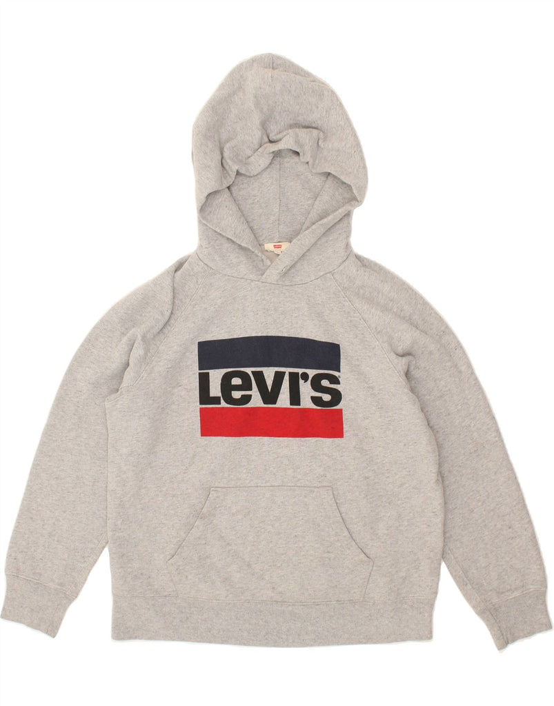 LEVI'S Mens Graphic Hoodie Jumper Small Grey Cotton | Vintage Levi's | Thrift | Second-Hand Levi's | Used Clothing | Messina Hembry 