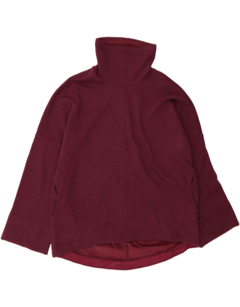 ATHLETA Womens Oversized Sweatshirt Jumper UK 16 Large Burgundy Polyester Vintage Athleta and Second-Hand Athleta from Messina Hembry 