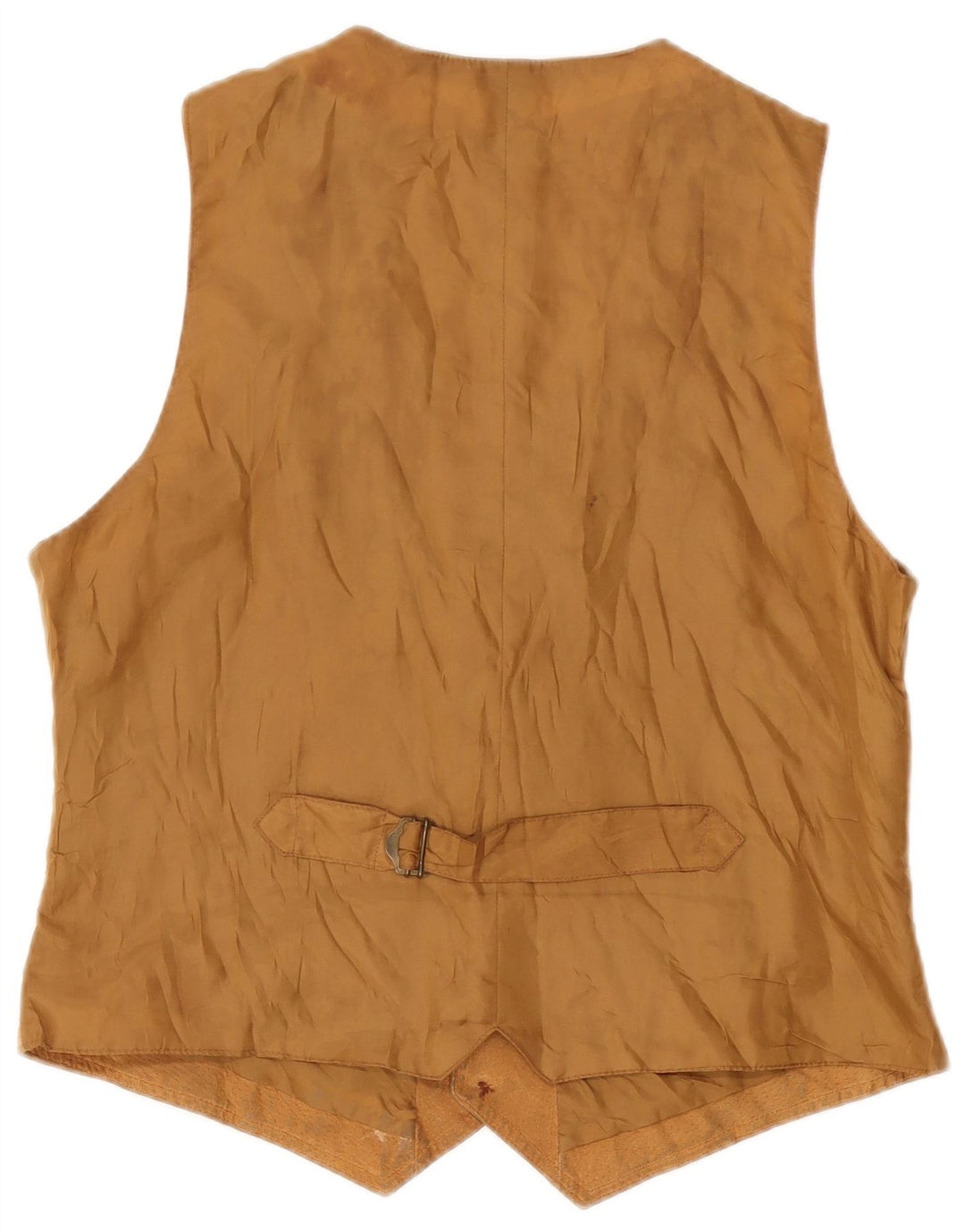 Vintage Mens Suede Waistcoat Medium Beige Leather