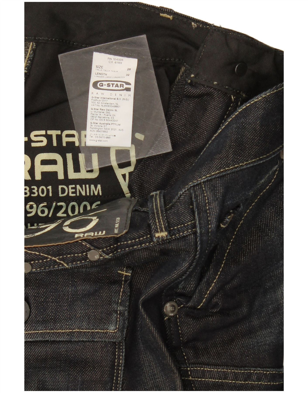 G-Star Womens Slim Jeans  W28 L32 Navy Blue Cotton