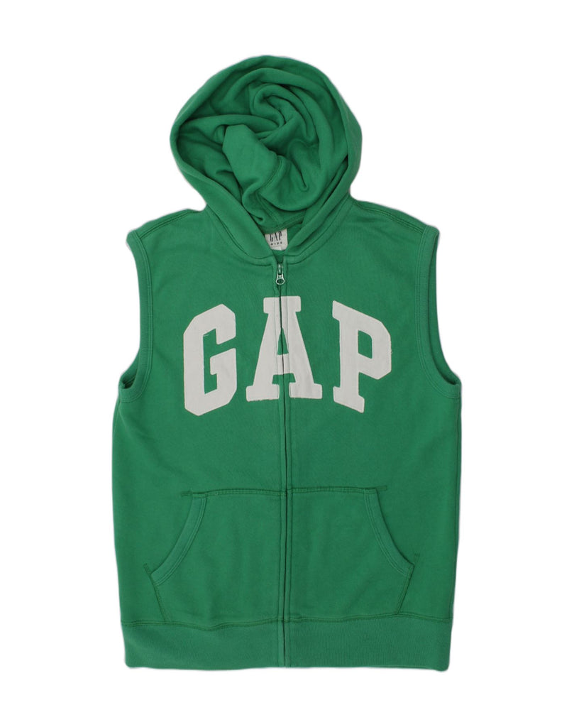 GAP Boys Graphic Sleeveless Zip Hoodie Sweater 11-12 Years XL  Green | Vintage Gap | Thrift | Second-Hand Gap | Used Clothing | Messina Hembry 