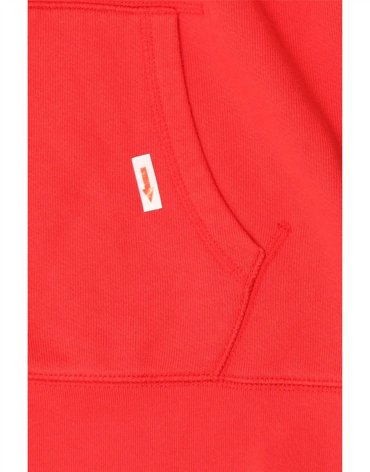 Levi's Mens Zip Hoodie Sweater Large Red Colourblock Cotton