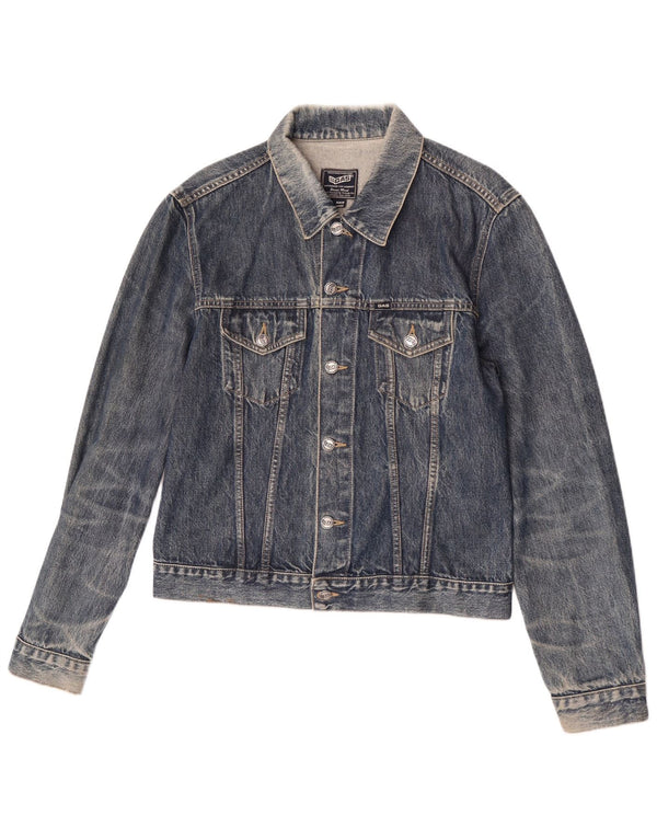 Gas Mens Denim Jacket UK 40 Large Blue Cotton