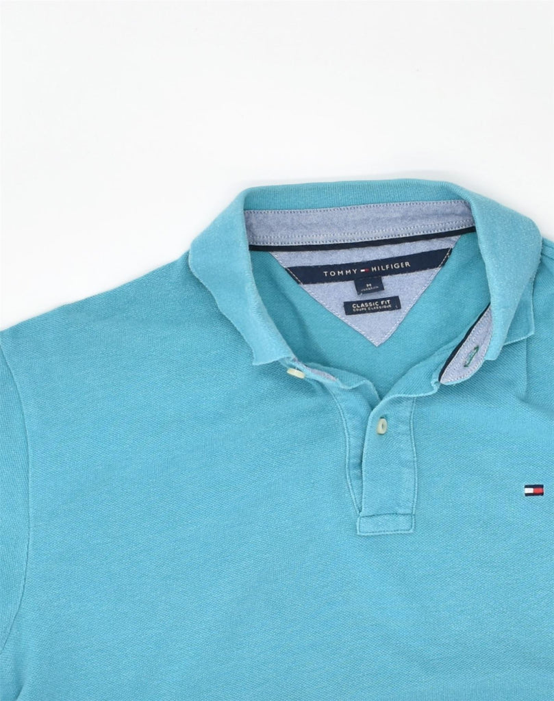 TOMMY HILFIGER Mens Classic Fit Polo Shirt Medium Blue Cotton | Vintage | Thrift | Second-Hand | Used Clothing | Messina Hembry 