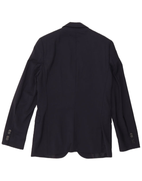 Hugo Boss Mens 2 Button Blazer Jacket EU 46 Small Navy Blue