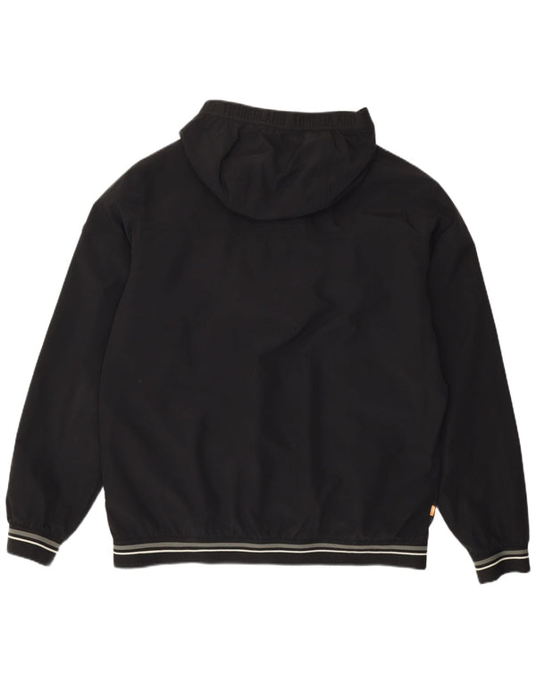 Timberland Mens Hooded Bomber Jacket UK 42 XL Black Nylon