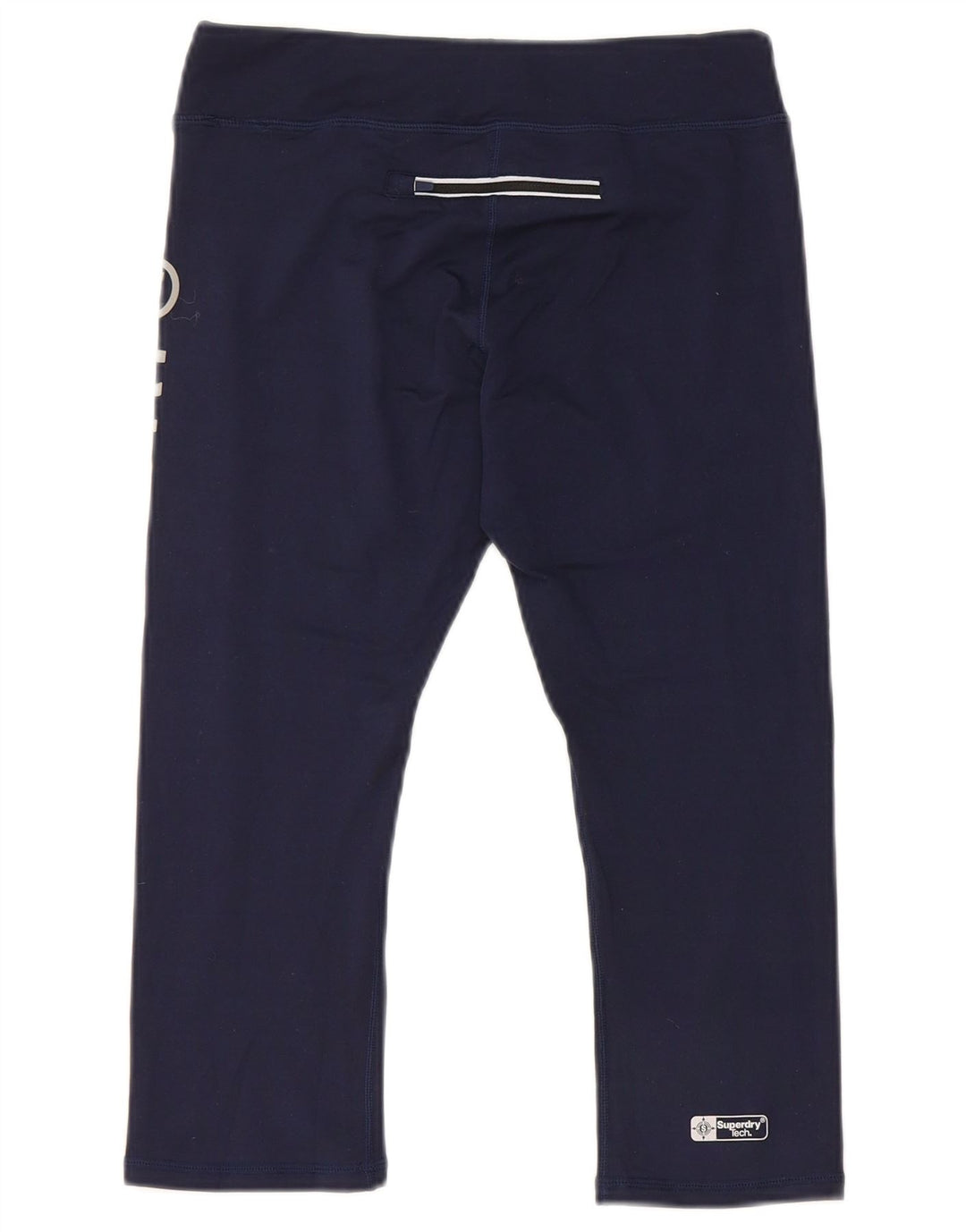 Superdry Womens Graphic Capri Leggings UK 6 XS  Navy Blue Polyester