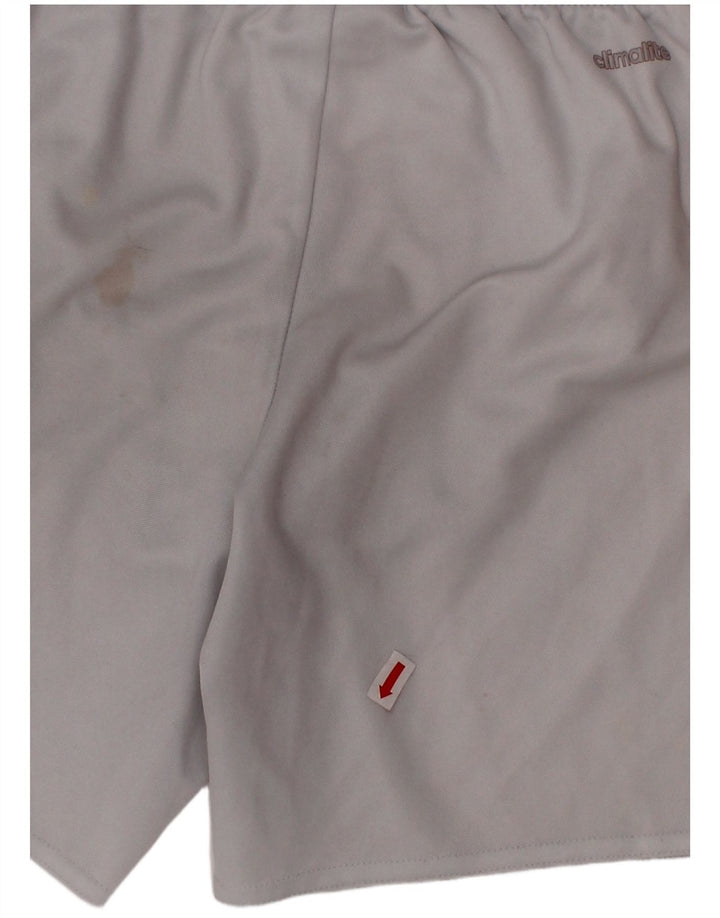 ADIDAS Boys Climalite Sport Shorts 9-10 Years  White Polyester