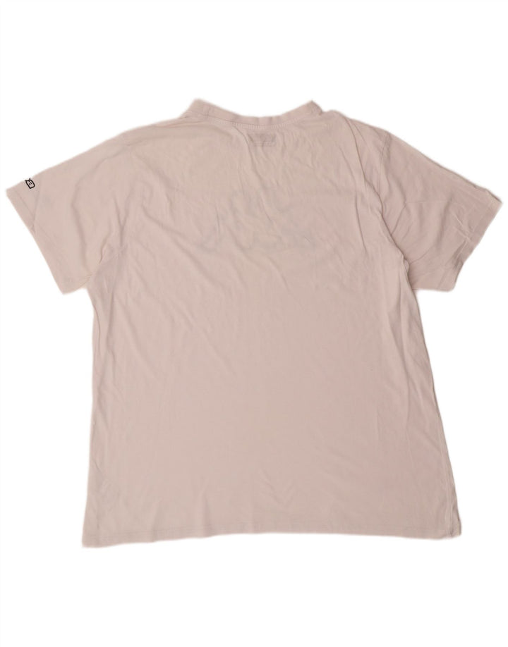 KAPPA Mens Graphic T-Shirt Top XL White Cotton