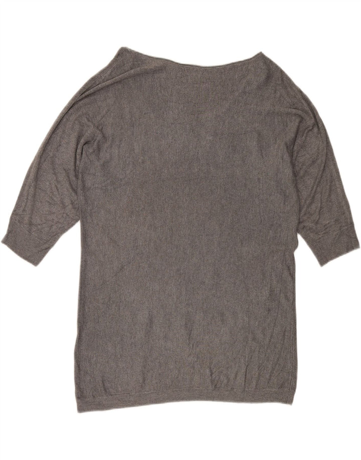 GUESS Womens Oversized Oversized Graphic Top 3/4 Sleeve UK 8 Small Grey Vintage Guess and Second-Hand Guess from Messina Hembry 
