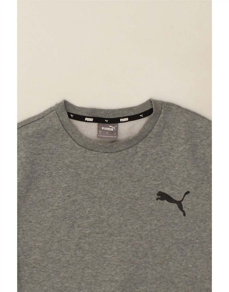 PUMA Mens Sweatshirt Jumper Small Grey Cotton | Vintage Puma | Thrift | Second-Hand Puma | Used Clothing | Messina Hembry 