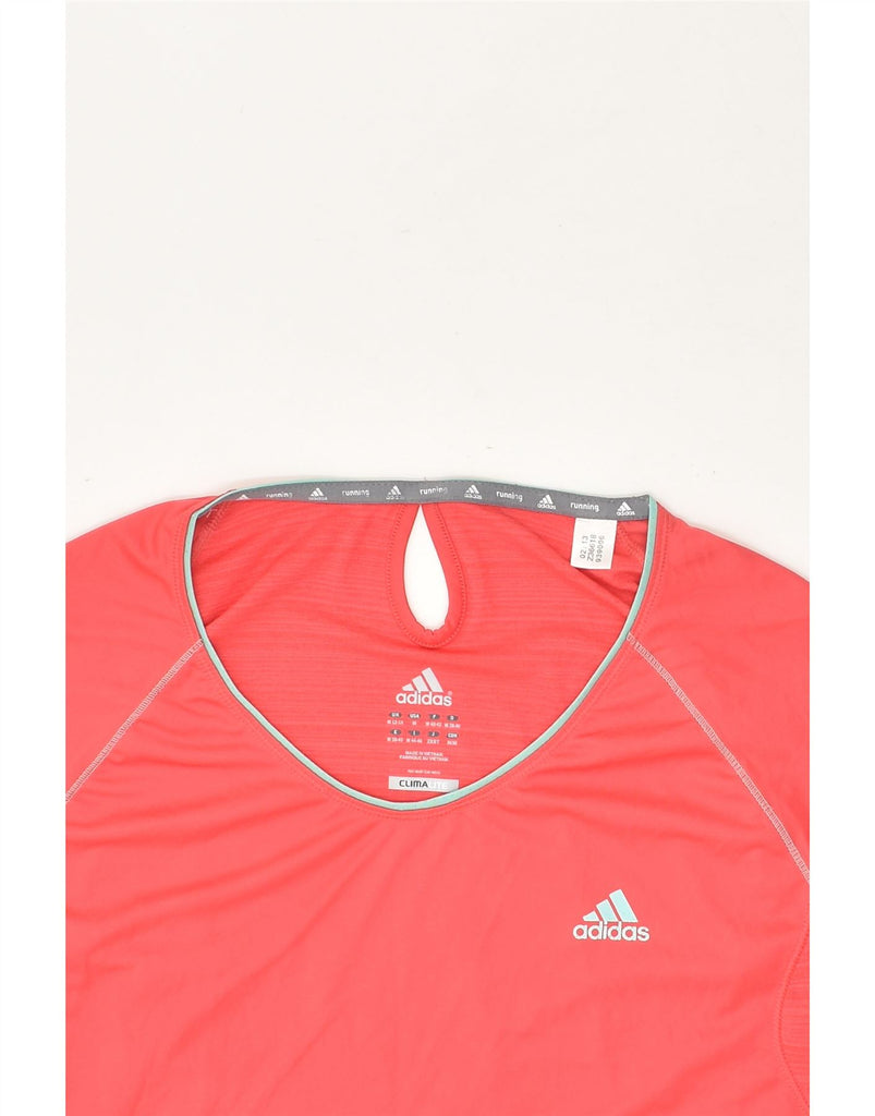 ADIDAS Womens Climalite T-Shirt Top UK 12/14 Medium Red | Vintage Adidas | Thrift | Second-Hand Adidas | Used Clothing | Messina Hembry 