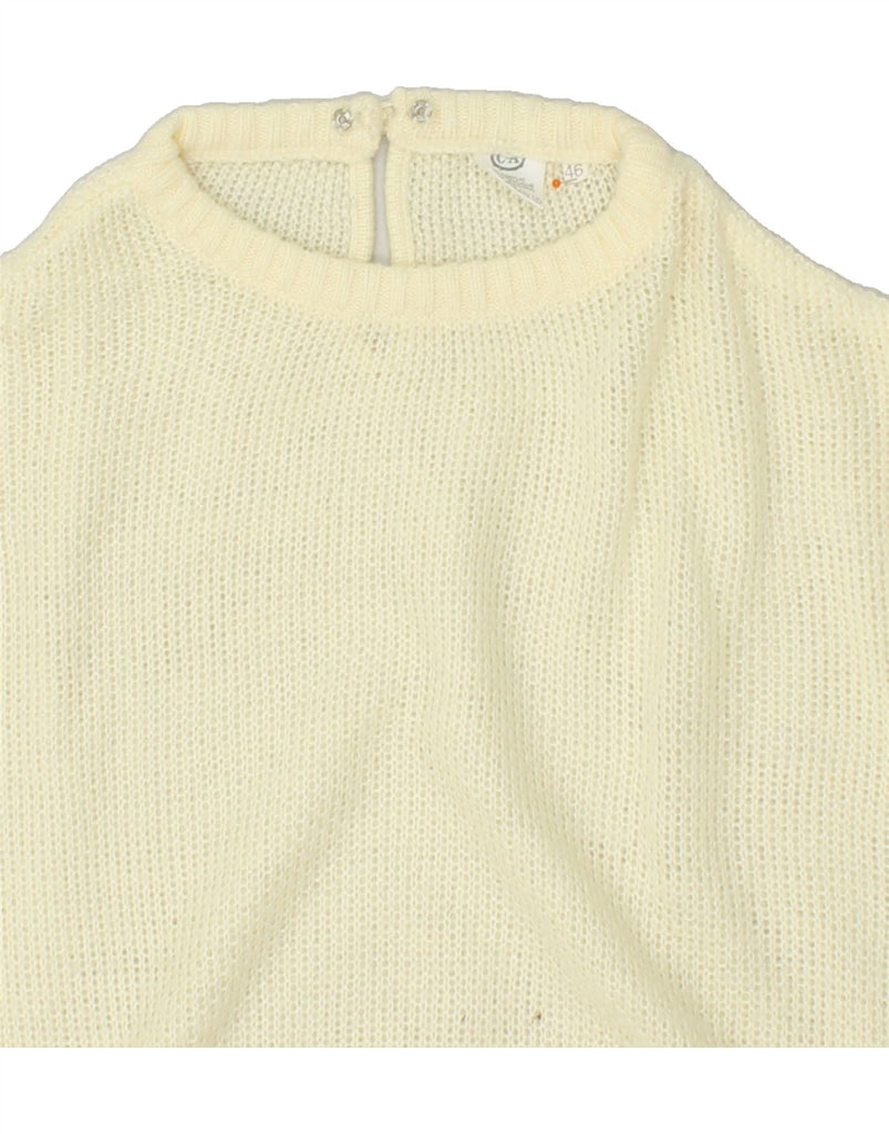 C&A Womens Crew Neck Jumper Sweater EU 46 XL Off White Acrylic Vintage C&A and Second-Hand C&A from Messina Hembry 