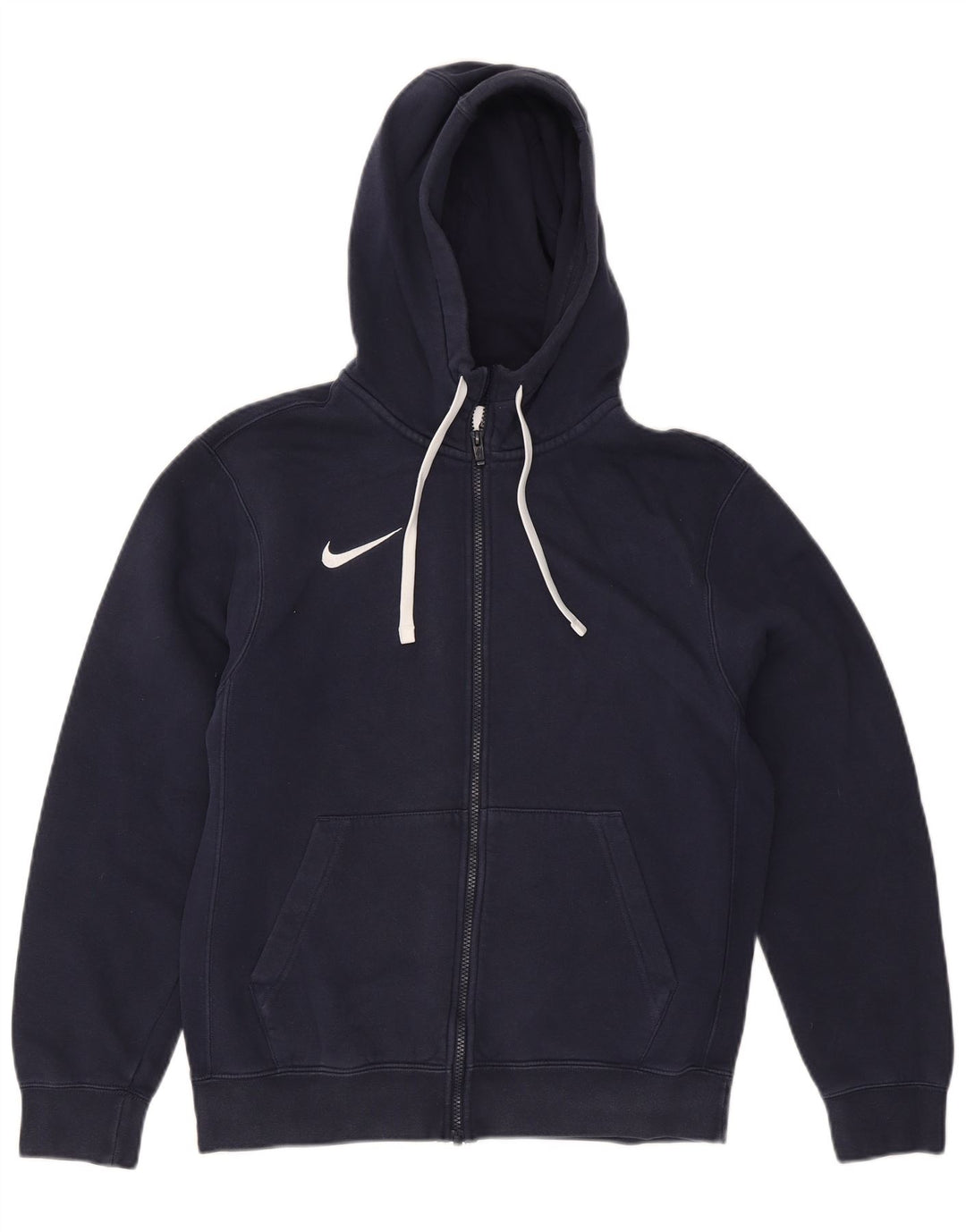 Nike Mens Zip Hoodie Sweater Small Navy Blue Cotton