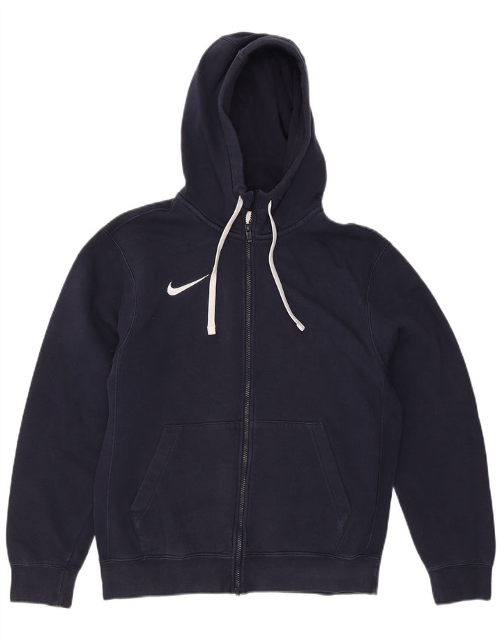 Nike Mens Zip Hoodie Sweater Small Navy Blue Cotton