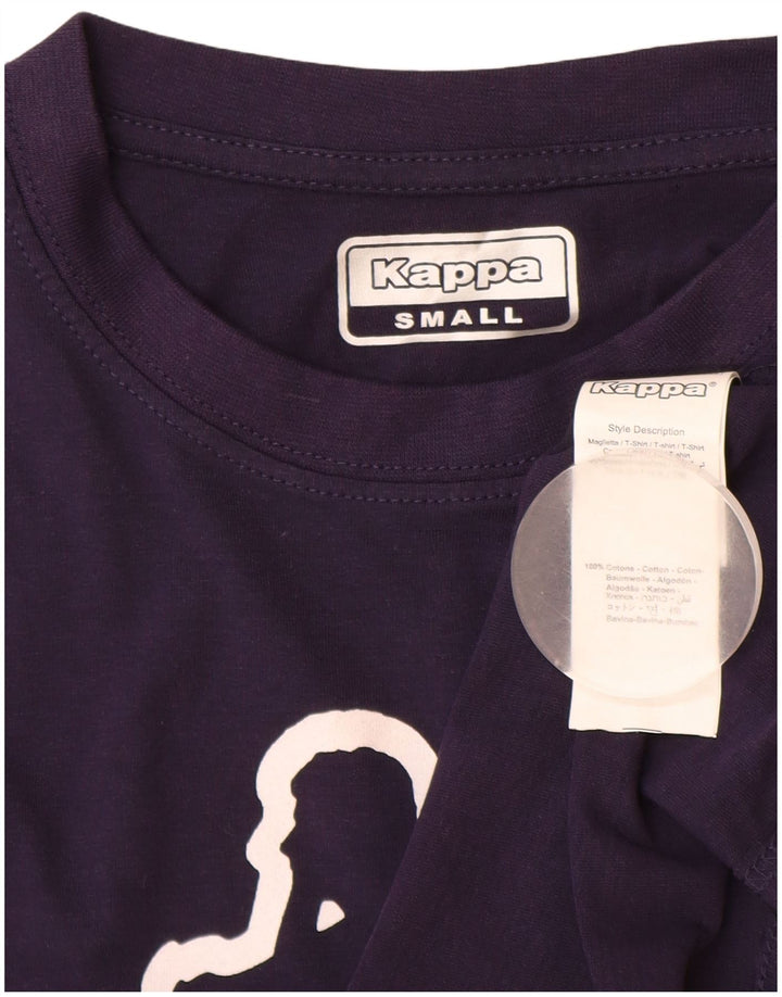 KAPPA Mens Graphic T-Shirt Top Small Navy Blue Cotton